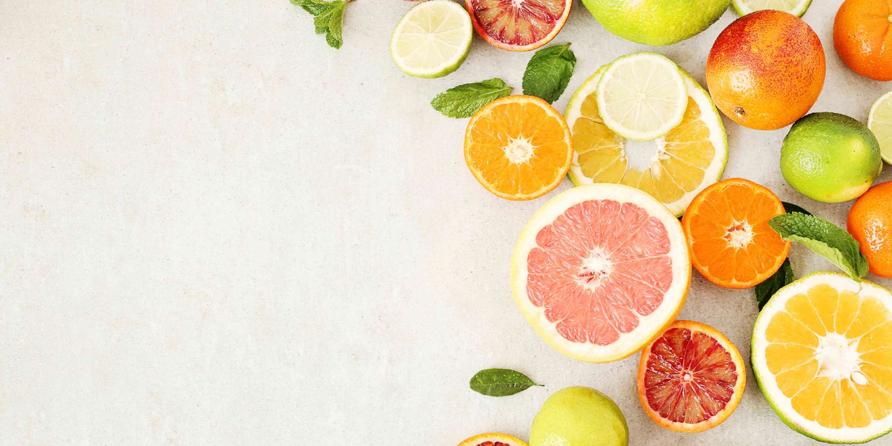 cytrusy - pomarańcza, grapefruit, limonka, cytryna